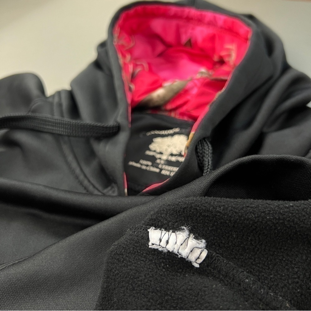 Y2K Real Tree Pink Camo Logo Black Pullover Hoodie - Picture 5 of 7